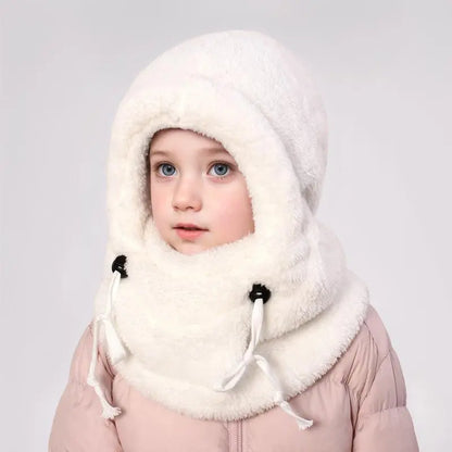 Kids' Fleece Balaclava and Neck Warmer - white