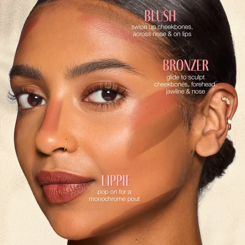 Dual-Ended Blush & Bronzer Stick with Brush — Two Kits - original main gallery photo