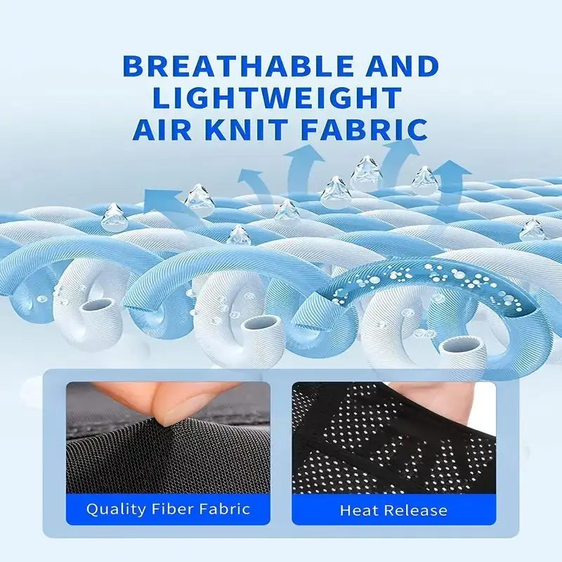 Black Adjustable Mesh Knee Wrap - source design and use details