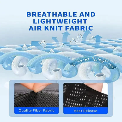Black Adjustable Mesh Knee Wrap - source design and use details