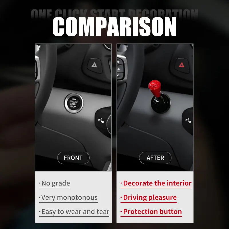 Metal Game-Style Engine Start Button Cover