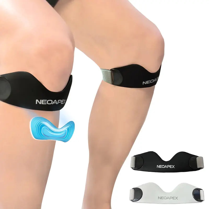 NEOAPEX Black Silicone Knee Strap — One Piece - source design and use details