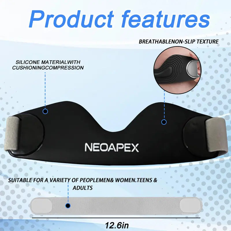 NEOAPEX Black Silicone Knee Strap — One Piece - source design and use details