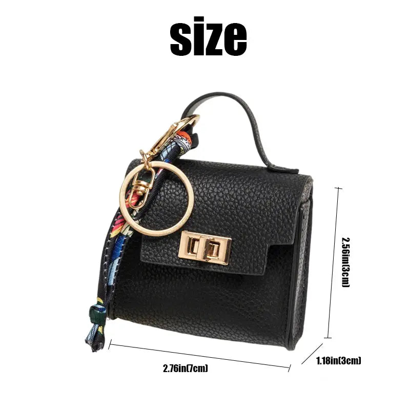 Mini Square Bag Keychain Charms — Two Matching Pieces - original main gallery photo