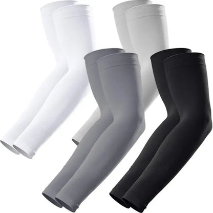 GOUNOD Long Arm Sleeve Packs — 4 Pair-White+Gray+Dark Gray+Black