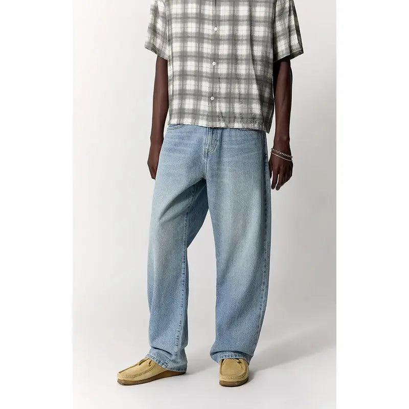 Relaxed Baggy Wide-Leg Jeans — Medium Indigo - original product photo 3