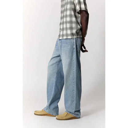 Relaxed Baggy Wide-Leg Jeans — Medium Indigo - original product photo 4