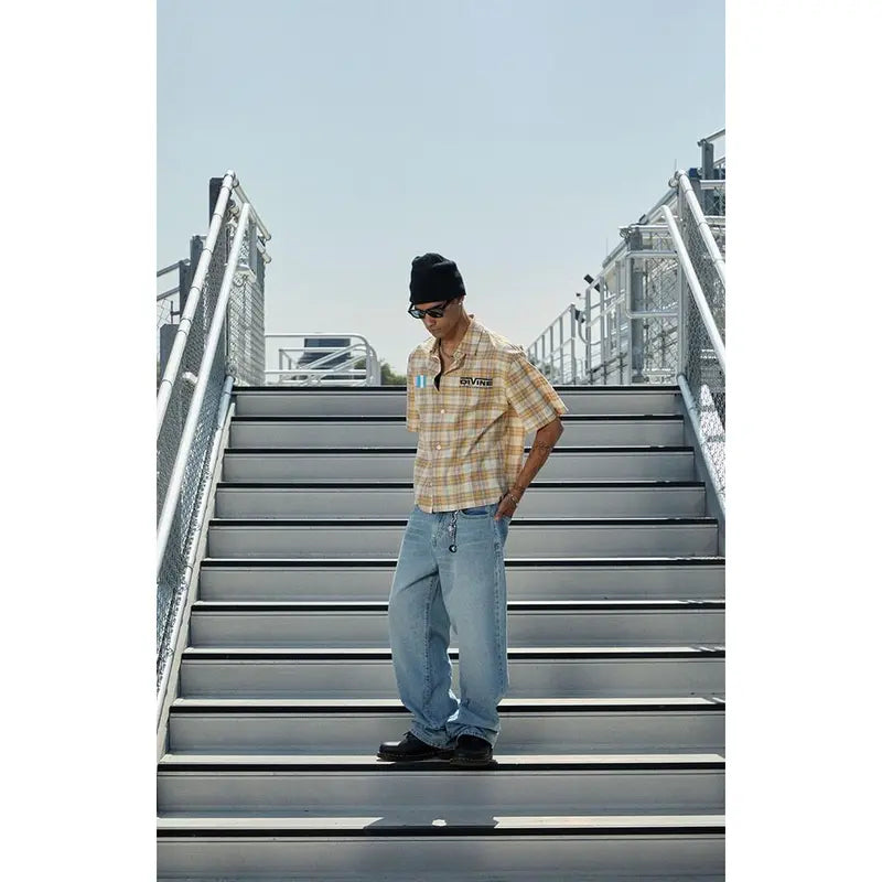 Relaxed Baggy Wide-Leg Jeans — Medium Indigo - original product photo 1