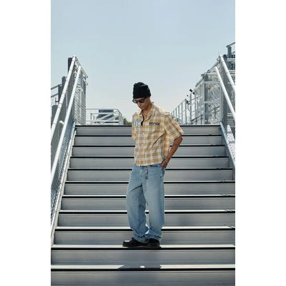 Relaxed Baggy Wide-Leg Jeans — Medium Indigo - original product photo 1