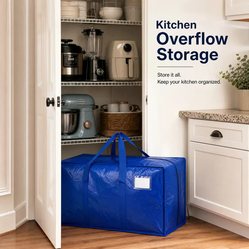 Blue Zippered Moving Bag Packs — 2
