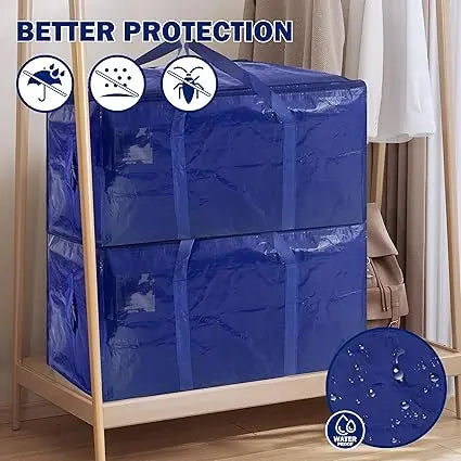 Blue Zippered Moving Bag Packs — 7