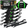 Rhino USA Black Retractable Ratchet Strap — 1 Strap