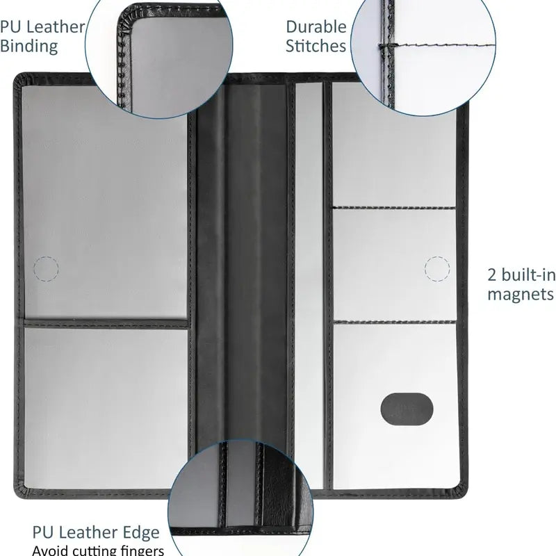 PU Leather Vehicle Registration and Insurance Organizer