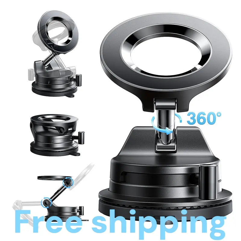 LISEN Magnetic Suction Car Phone Mount — Black