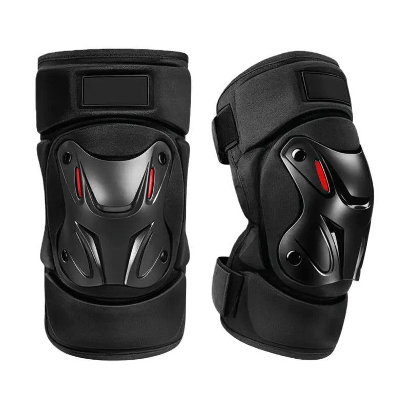 Black Adjustable Sports Knee Pads — One Pair - source design and use details