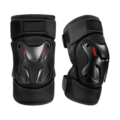 Black Adjustable Sports Knee Pads — One Pair - source design and use details