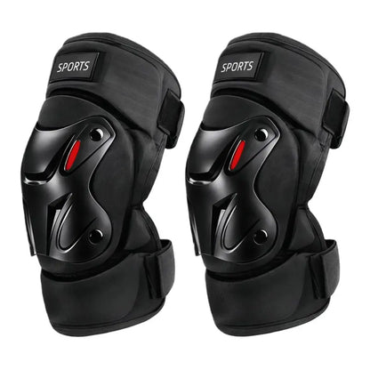 Black Adjustable Sports Knee Pads — One Pair - Default