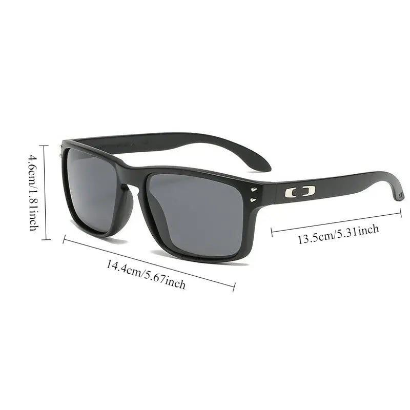 Grey-Black Wraparound Cycling Sunglasses - source design and use details