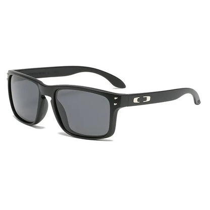 Grey-Black Wraparound Cycling Sunglasses - source design and use details