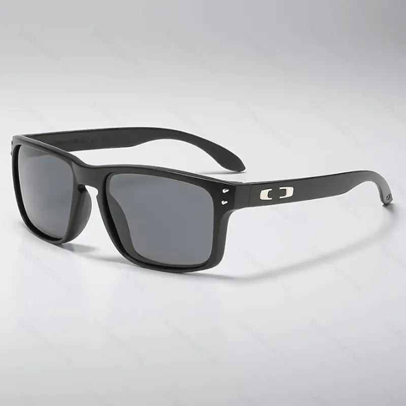Grey-Black Wraparound Cycling Sunglasses - source design and use details