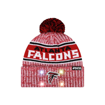 Team-Color Light-Up Pom Beanie - Atlanta Falcons
