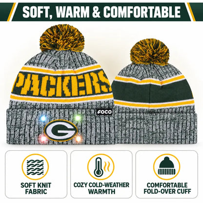 Team-Color Light-Up Pom Beanie - source design and use details