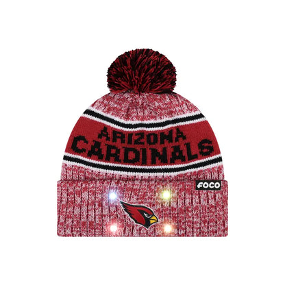 Team-Color Light-Up Pom Beanie - Arizona Cardinals