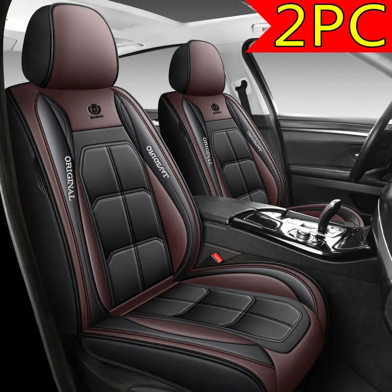 PU Leather Front Car Seat Covers — Two-Cover Set