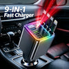 Nuokaiqi Retractable Car Charger with Ambient Light