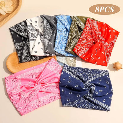 Eight Color Paisley Headband Pack — 3