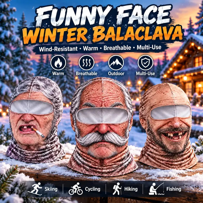 Novelty Printed Winter Balaclava - source design and use details