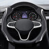 Black Carbon-Fiber-Texture Silicone Steering Wheel Cover