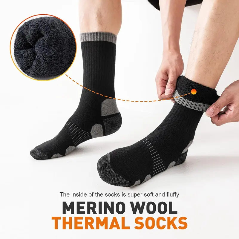 Three Pair Merino Blend Crew Sock Packs — 4