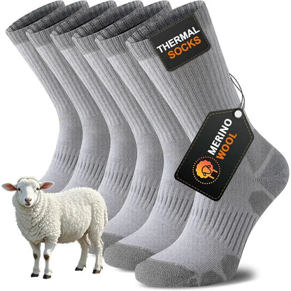 Three Pair Merino Blend Crew Sock Packs — 6