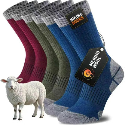 Three Pair Merino Blend Crew Sock Packs — Multicolor-3 Pairs
