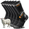 Three Pair Merino Blend Crew Sock Packs