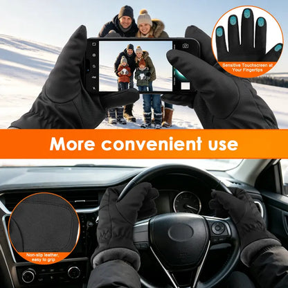 Outly Black Touchscreen Winter Gloves - source design and use details