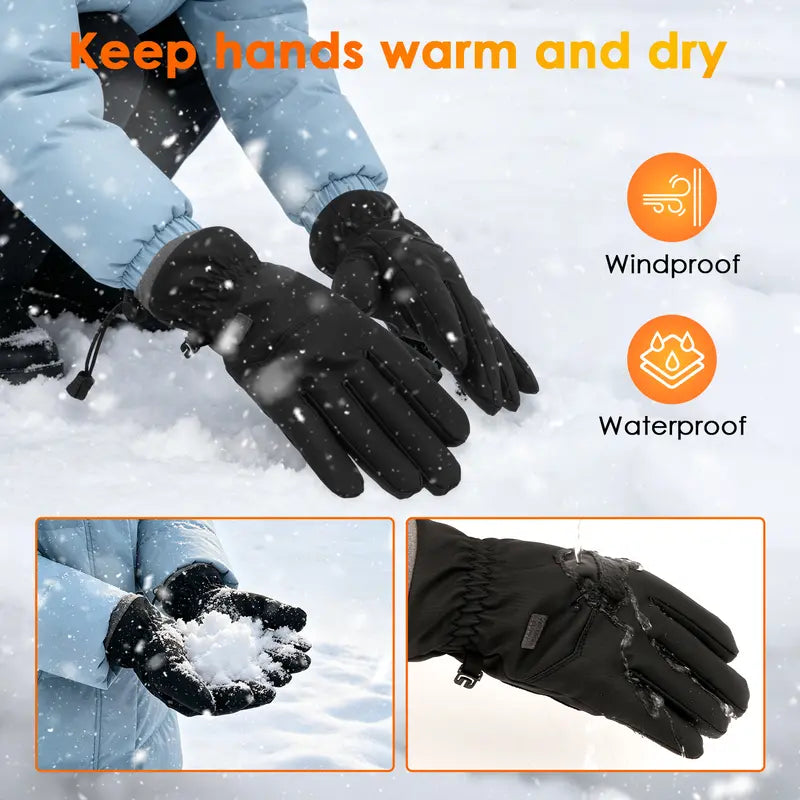 Outly Black Touchscreen Winter Gloves - source design and use details