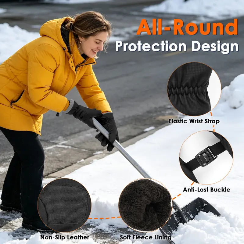 Outly Black Touchscreen Winter Gloves - source design and use details