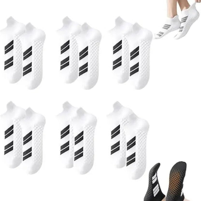 Six Pair Athletic Ankle Sock Packs — 6 White
