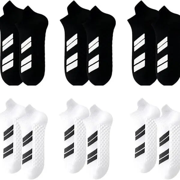 Six Pair Athletic Ankle Sock Packs — 0