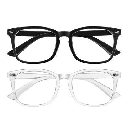 Rectangular Clear Lens Eyewear Packs — Black + Transparent