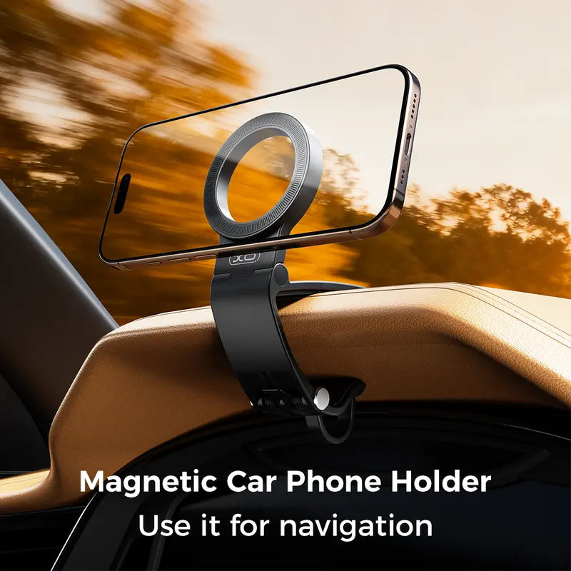 Magnetic Car Phone Holder with Adjustable Clip Mount
