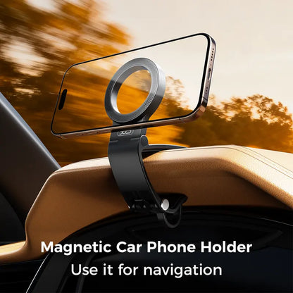 Magnetic Car Phone Holder with Adjustable Clip Mount