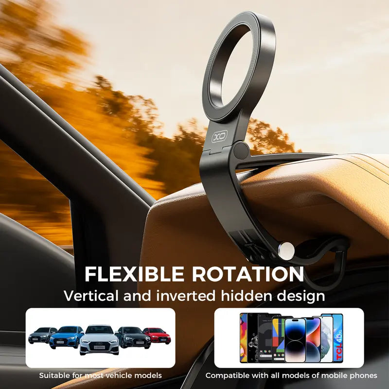Magnetic Car Phone Holder with Adjustable Clip Mount