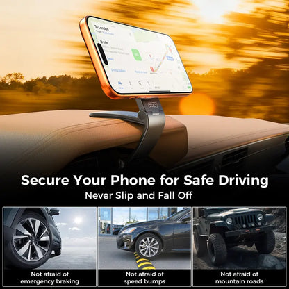 Magnetic Car Phone Holder with Adjustable Clip Mount