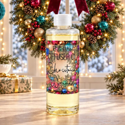 Home Diffuser Oil — Two 16 fl oz Bottles - Christmas Wreath