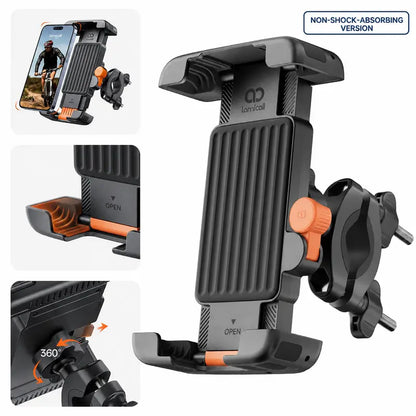 Lamicall Motorcycle Phone Holder — Multiple Mount Versions — Orange【 NON-Shock-absorbing Model】