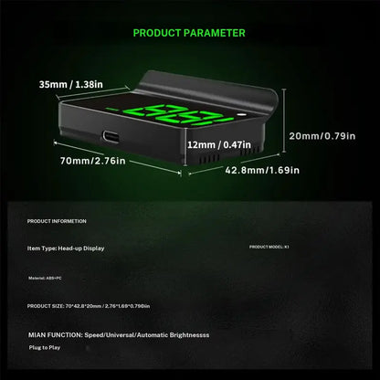 KUOWEIHUD K1 USB GPS Speed and Distance Display — MPH