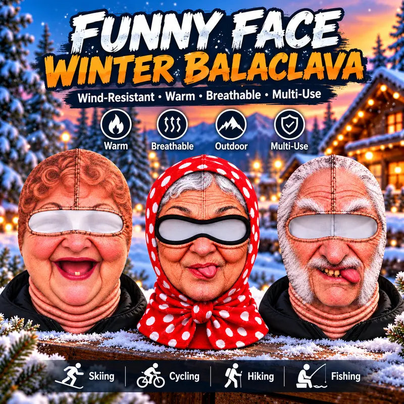 Novelty Face Print Balaclava — 0